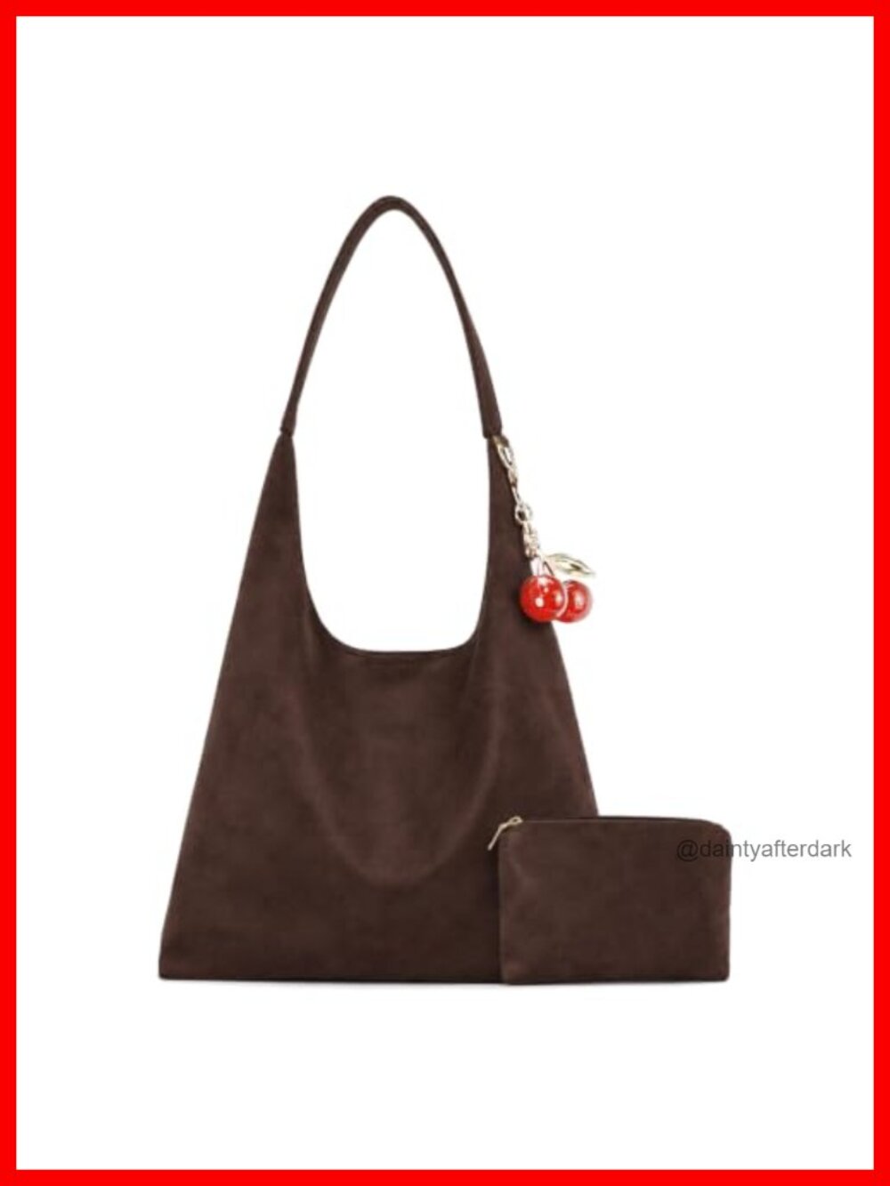 Vegan PU Leather Hobo Shoulder Bag Slouchy Crossbody Tote Handbag